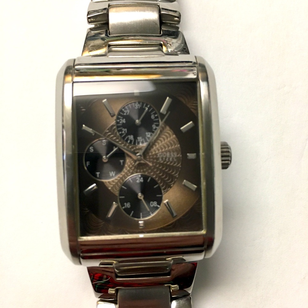 Guess Square Stainless Steel Watch Needs Battery